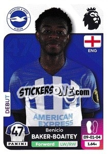 Sticker Benicio Baker-Boaitey (Brighton & Hove Albion) - English Premier League 2023-2024
 n. U11 - Panini