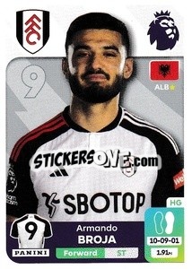 Sticker Armando Broja (Fulham) - English Premier League 2023-2024
 n. U19 - Panini