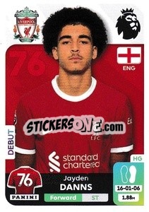 Sticker Jayden Danns (Liverpool) - English Premier League 2023-2024
 n. U24 - Panini