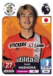 Sticker Daiki Hashioka (Luton Town) - English Premier League 2023-2024
 n. U25 - Panini
