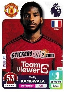 Cromo Willy Kambwala (Manchester United) - English Premier League 2023-2024
 n. U28 - Panini