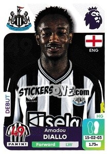 Sticker Amadou Diallo (Newcastle United) - English Premier League 2023-2024
 n. U32 - Panini