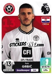Sticker Ivo Grbić (Sheffield United) - English Premier League 2023-2024
 n. U37 - Panini