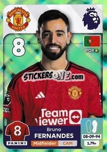 Sticker Bruno Fernandes - English Premier League 2023-2024
 n. 447g - Panini