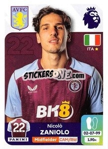 Sticker Nicolò Zaniolo - English Premier League 2023-2024
 n. 97 - Panini