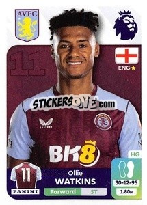 Sticker Ollie Watkins - English Premier League 2023-2024
 n. 101 - Panini