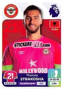 Sticker Thomas Strakosha - English Premier League 2023-2024
 - Panini