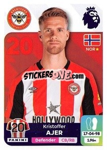 Sticker Kristoffer Ajer - English Premier League 2023-2024
 n. 117 - Panini