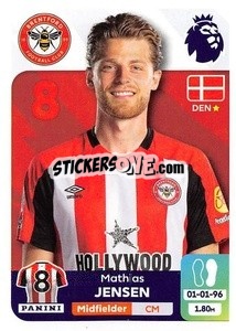 Cromo Mathias Jensen - English Premier League 2023-2024
 - Panini