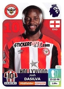 Sticker Josh Dasilva - English Premier League 2023-2024
 n. 122 - Panini