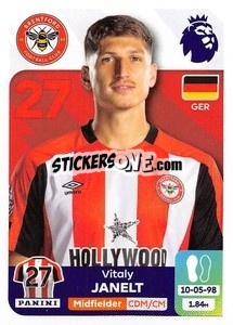 Sticker Vitaly Janelt - English Premier League 2023-2024
 - Panini