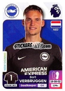 Sticker Bart Verbruggen - English Premier League 2023-2024
 n. 140 - Panini