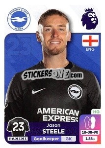 Cromo Jason Steele - English Premier League 2023-2024
 - Panini