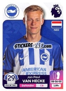 Cromo Jan Paul van Hecke - English Premier League 2023-2024
 - Panini