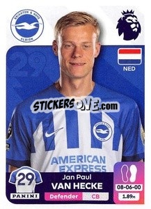 Sticker Jan Paul van Hecke - English Premier League 2023-2024
 n. 145 - Panini
