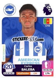 Sticker Carlos Baleba - English Premier League 2023-2024
 - Panini
