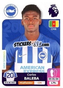 Sticker Carlos Baleba - English Premier League 2023-2024
 n. 153 - Panini