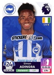 Sticker Simon Adingra - English Premier League 2023-2024
 n. 158 - Panini