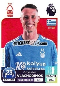 Sticker Odysseas Vlachodimos - English Premier League 2023-2024
 - Panini