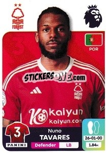 Sticker Nuno Tavares - English Premier League 2023-2024
 n. 495 - Panini