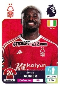 Cromo Serge Aurier - English Premier League 2023-2024
 - Panini