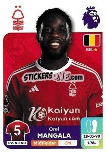 Sticker Orel Mangala - English Premier League 2023-2024
 - Panini