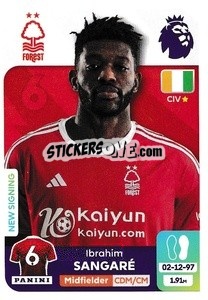 Sticker Ibrahim Sangaré - English Premier League 2023-2024
 - Panini