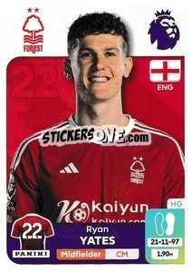 Figurina Ryan Yates - English Premier League 2023-2024
 - Panini