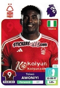 Sticker Taiwo Awoniyi - English Premier League 2023-2024
 - Panini