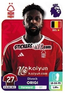 Figurina Divock Origi - English Premier League 2023-2024
 - Panini