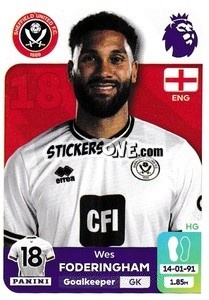Sticker Wes Foderingham - English Premier League 2023-2024
 n. 523 - Panini