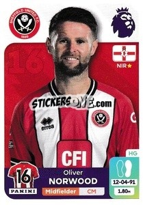 Sticker Oliver Norwood - English Premier League 2023-2024
 - Panini