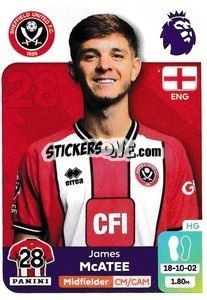 Sticker James McAtee - English Premier League 2023-2024
 n. 537 - Panini
