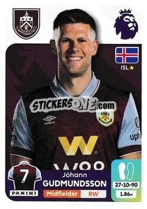 Cromo Jóhann Berg Gudmundsson - English Premier League 2023-2024
 - Panini