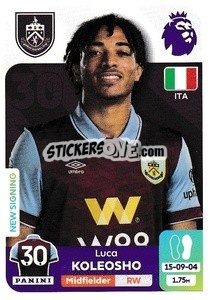 Figurina Luca Koleosho - English Premier League 2023-2024
 n. 184 - Panini