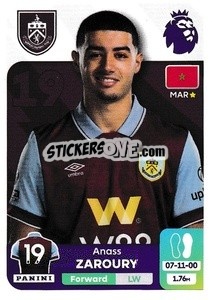 Figurina Anass Zaroury - English Premier League 2023-2024
 - Panini