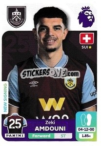 Cromo Zeki Amdouni - English Premier League 2023-2024
 - Panini