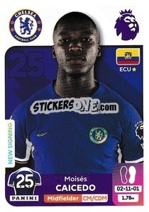 Sticker Moisés Caicedo - English Premier League 2023-2024
 n. 212 - Panini