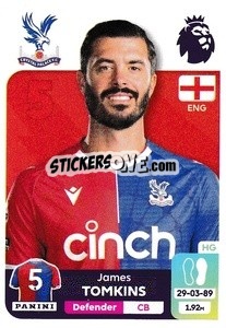Sticker James Tomkins - English Premier League 2023-2024
 n. 232 - Panini