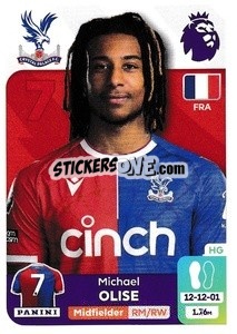 Sticker Michael Olise - English Premier League 2023-2024
 - Panini