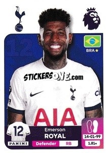 Sticker Emerson Royal - English Premier League 2023-2024
 n. 553 - Panini