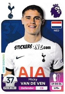 Sticker Micky van de Ven - English Premier League 2023-2024
 n. 558 - Panini