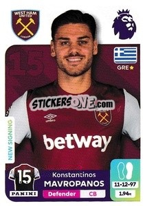 Sticker Konstantínos Mavropános - English Premier League 2023-2024
 n. 585 - Panini