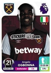 Sticker Angelo Ogbonna - English Premier League 2023-2024
 - Panini