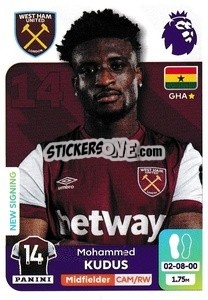 Sticker Mohammed Kudus - English Premier League 2023-2024
 n. 593 - Panini