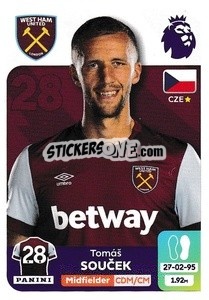 Sticker Tomáš Souček - English Premier League 2023-2024
 n. 595 - Panini