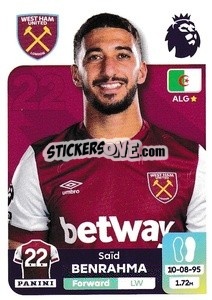 Sticker Saïd Benrahma - English Premier League 2023-2024
 - Panini