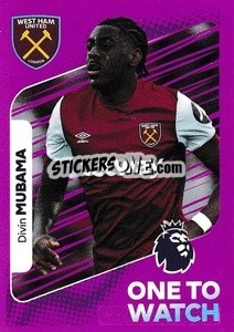 Cromo Divin Mubama (One to Watch) - English Premier League 2023-2024
 - Panini