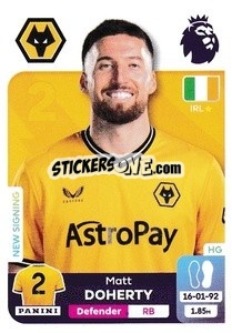 Cromo Matt Doherty - English Premier League 2023-2024
 - Panini