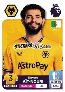 Sticker Rayan Aït-Nouri - English Premier League 2023-2024
 n. 612 - Panini
